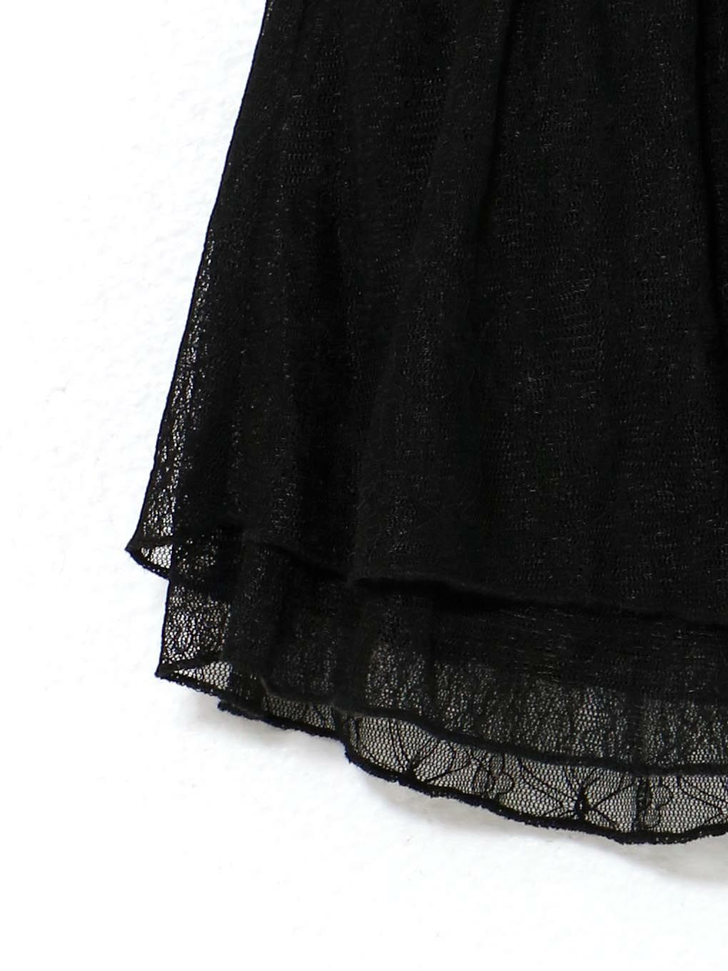 【BUBBLES】ギャザーフレアレーススカパン