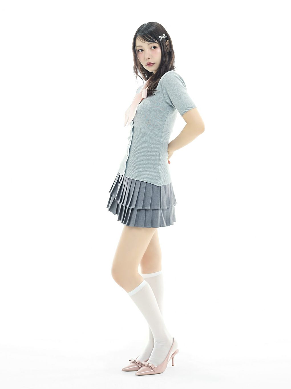 【BUBBLES】リボンシャツトップス