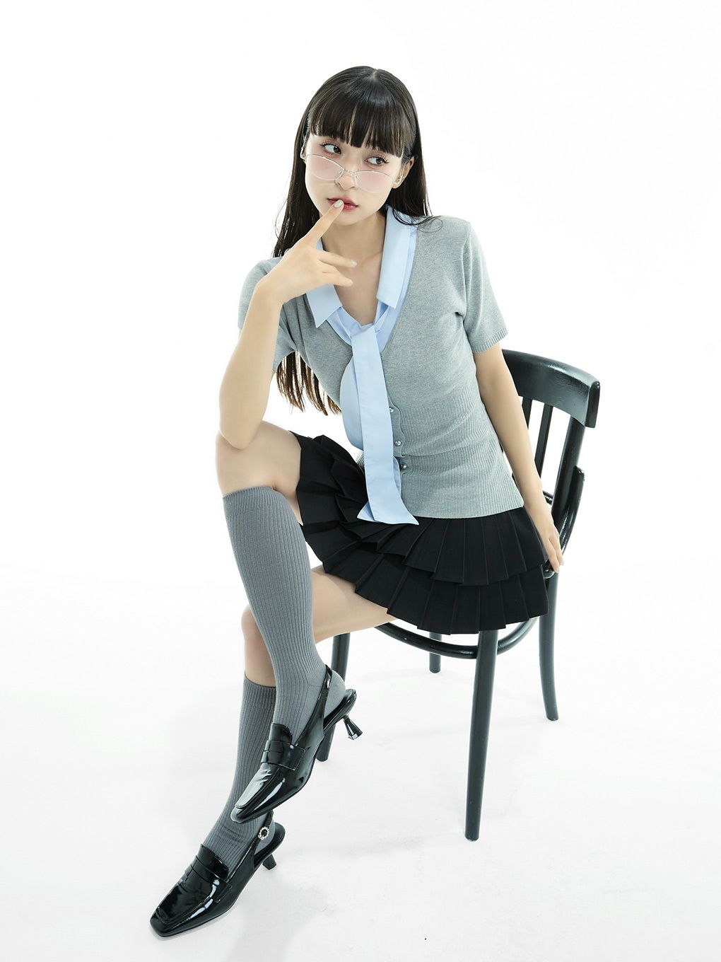 【BUBBLES】リボンシャツトップス