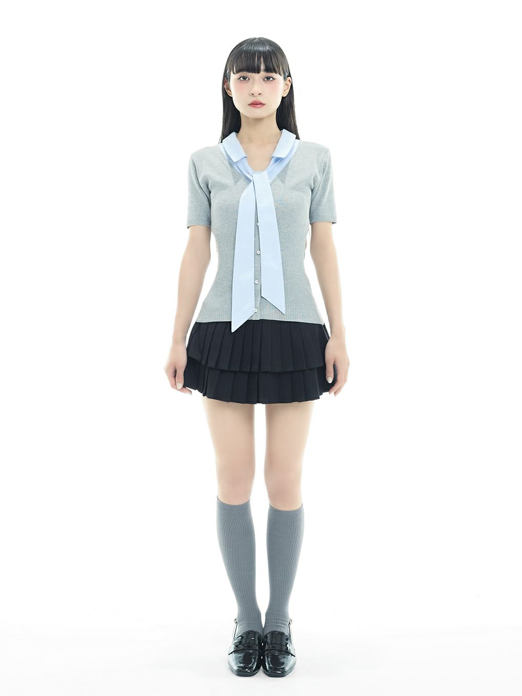 【BUBBLES】リボンシャツトップス