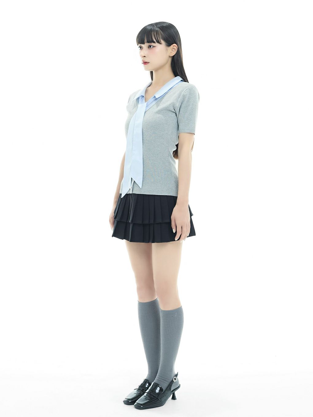 【BUBBLES】リボンシャツトップス