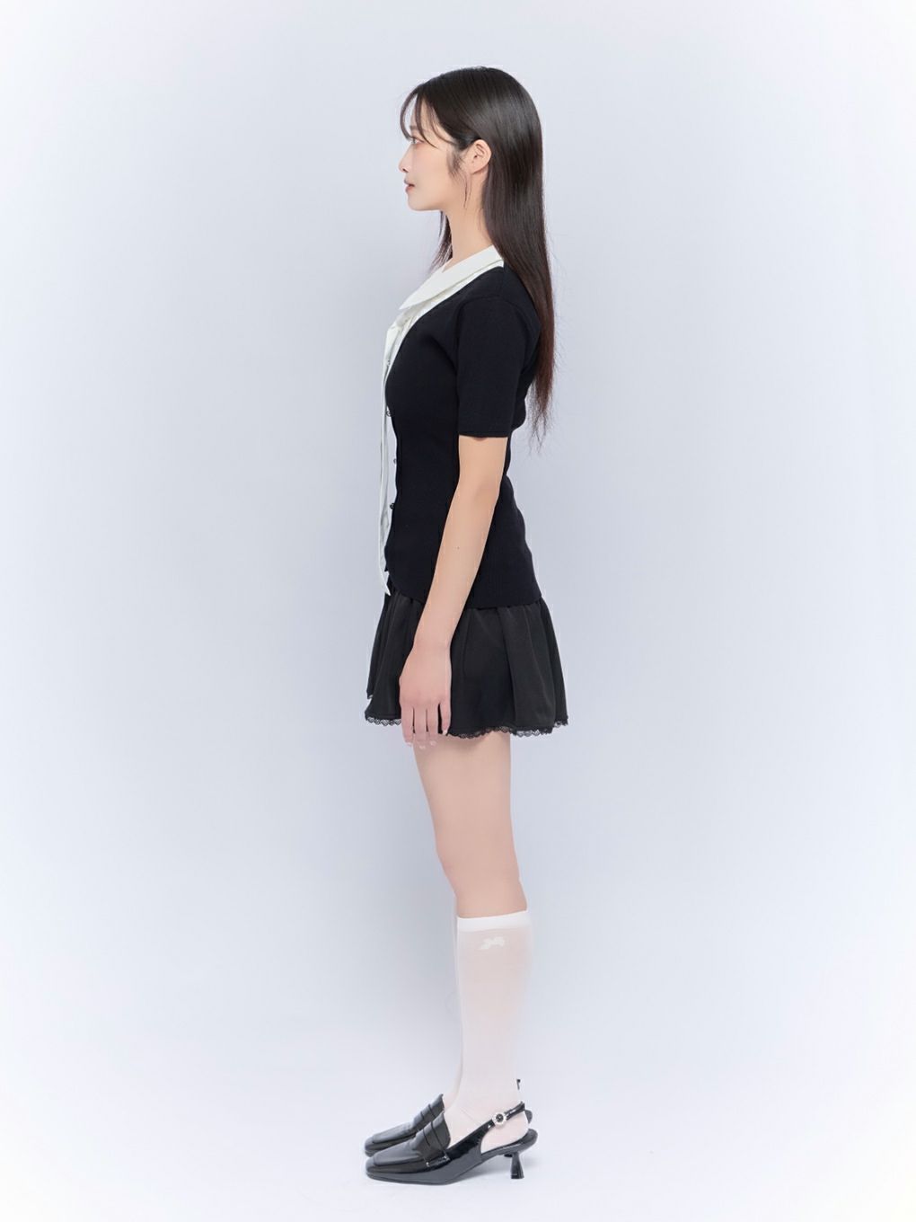 【BUBBLES】リボンシャツトップス