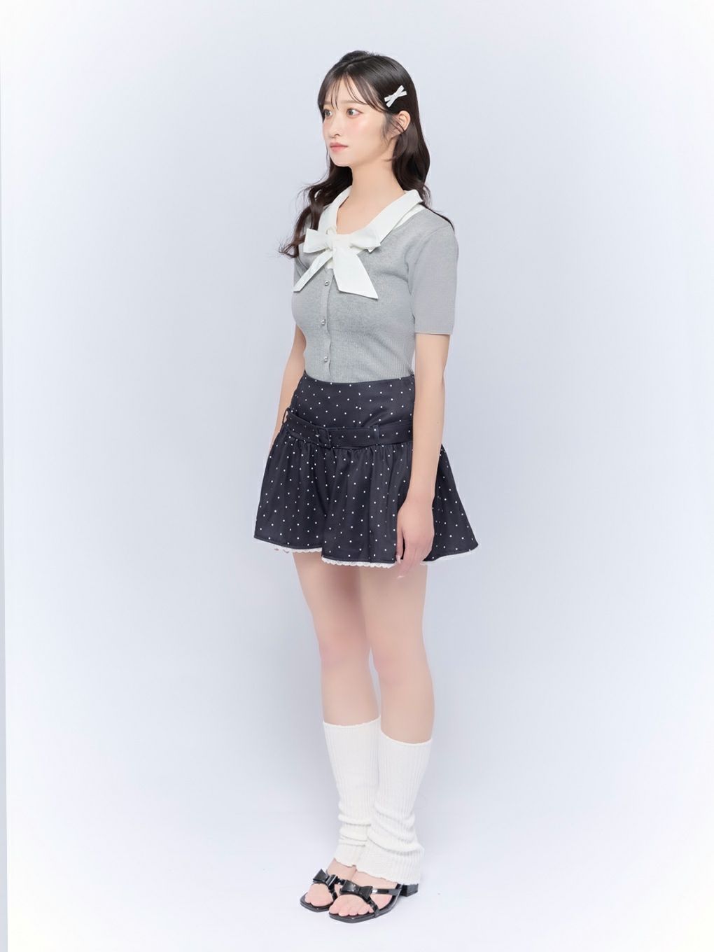 【BUBBLES】リボンシャツトップス