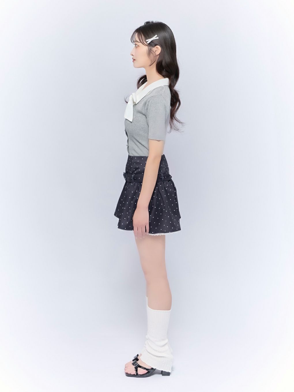 【BUBBLES】リボンシャツトップス