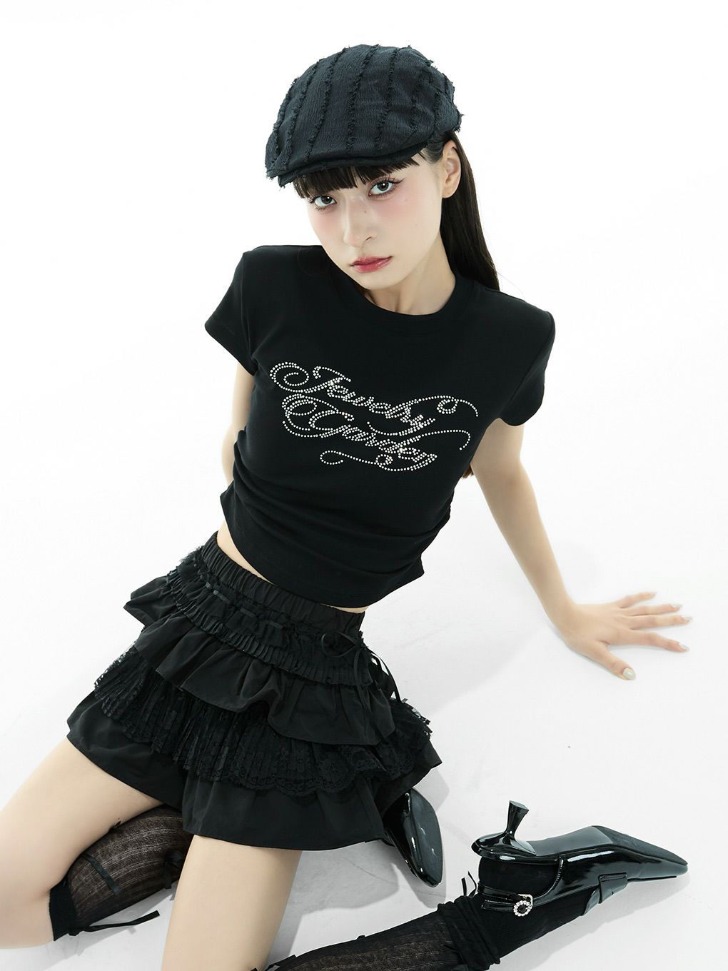 【BUBBLES】ビジューミニTEE