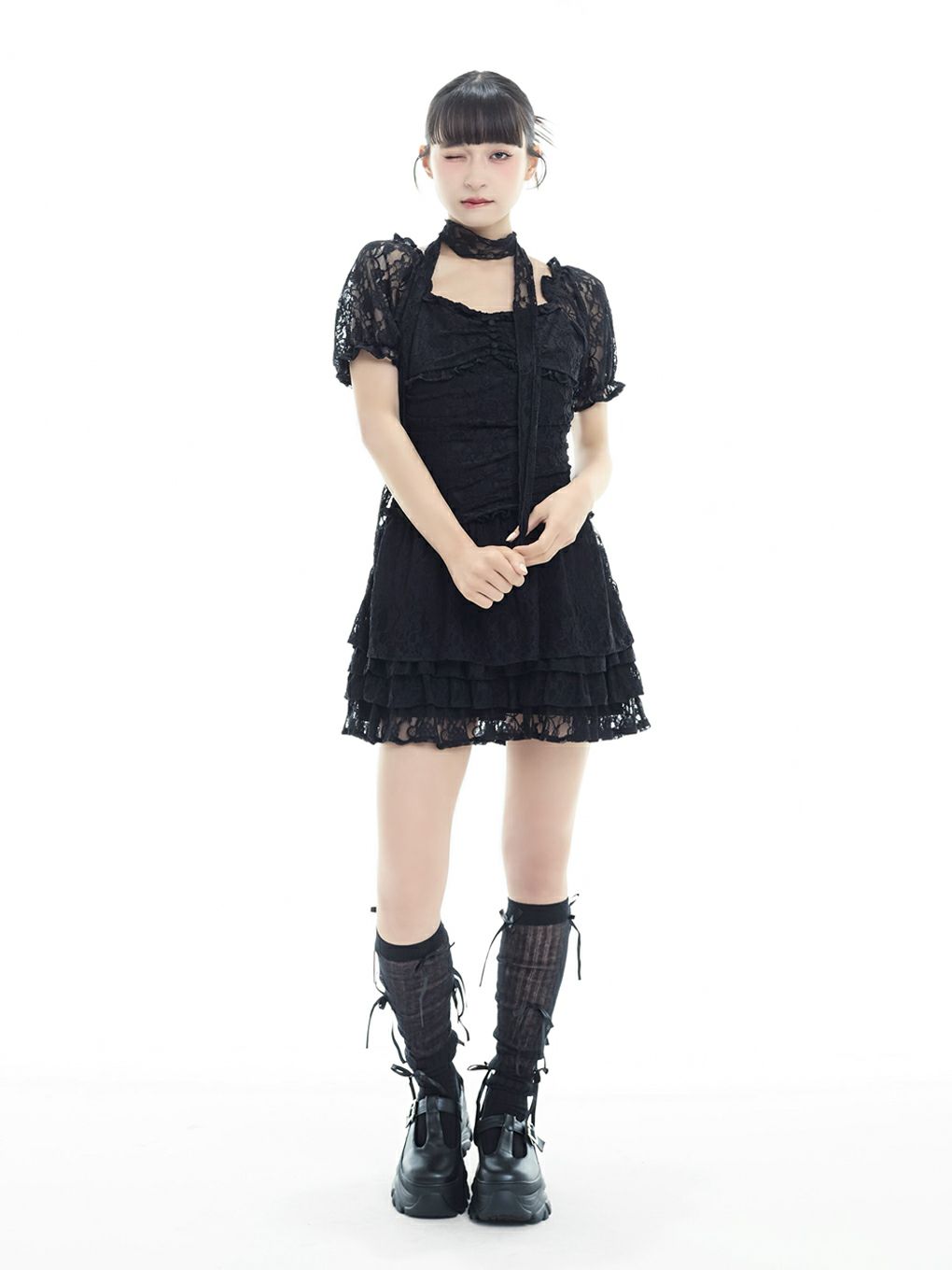 【BUBBLES】ギャザーフリルワンピース