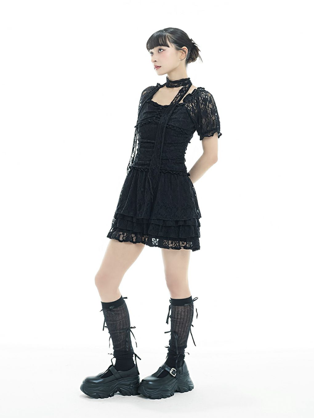 【BUBBLES】ギャザーフリルワンピース