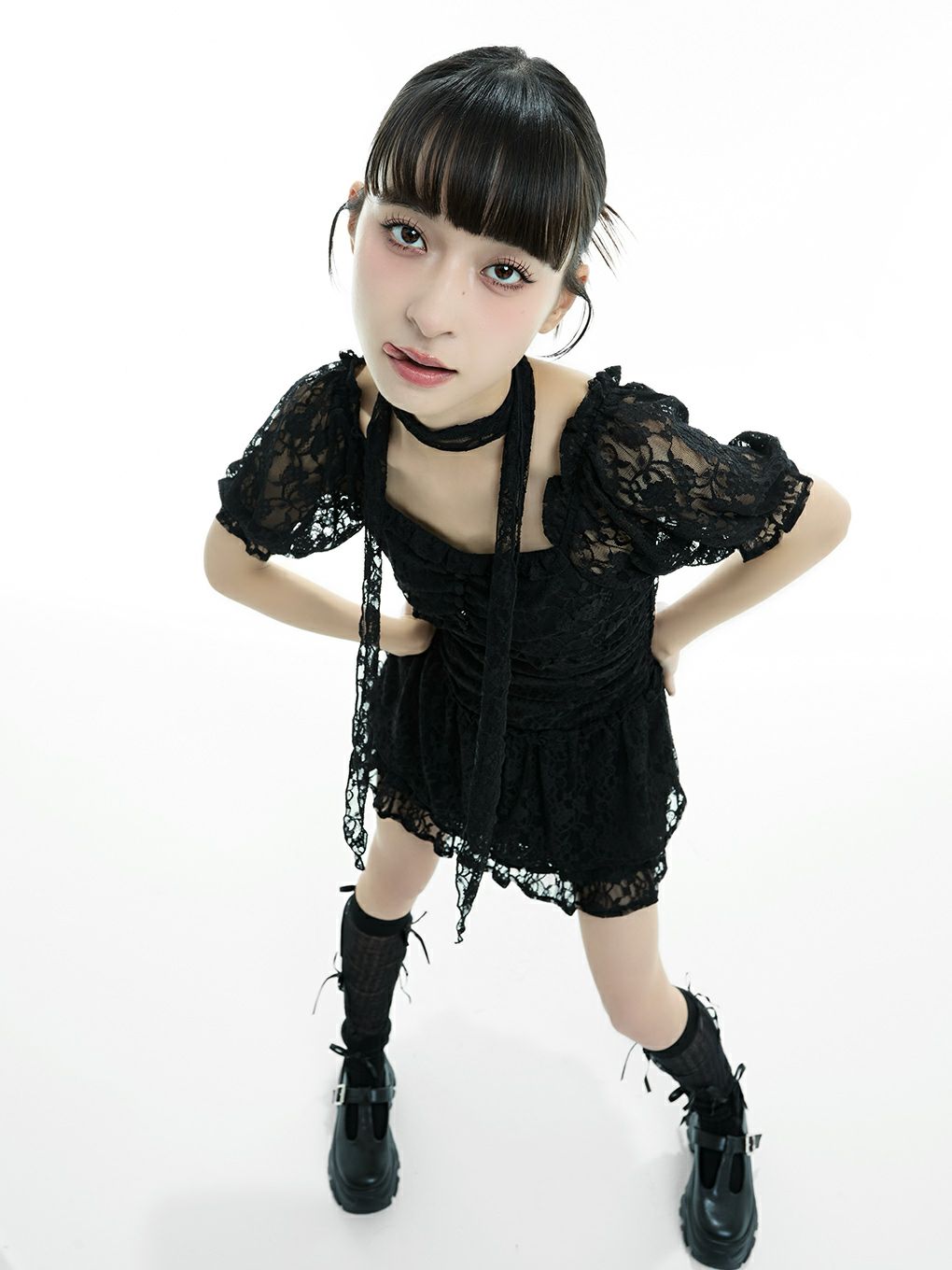 【BUBBLES】ギャザーフリルワンピース