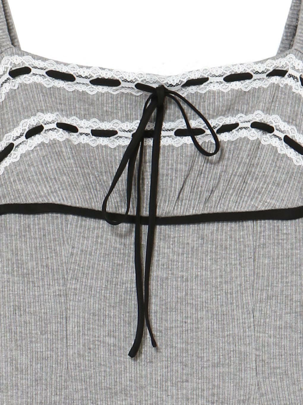 【BUBBLES】リブティアードワンピース