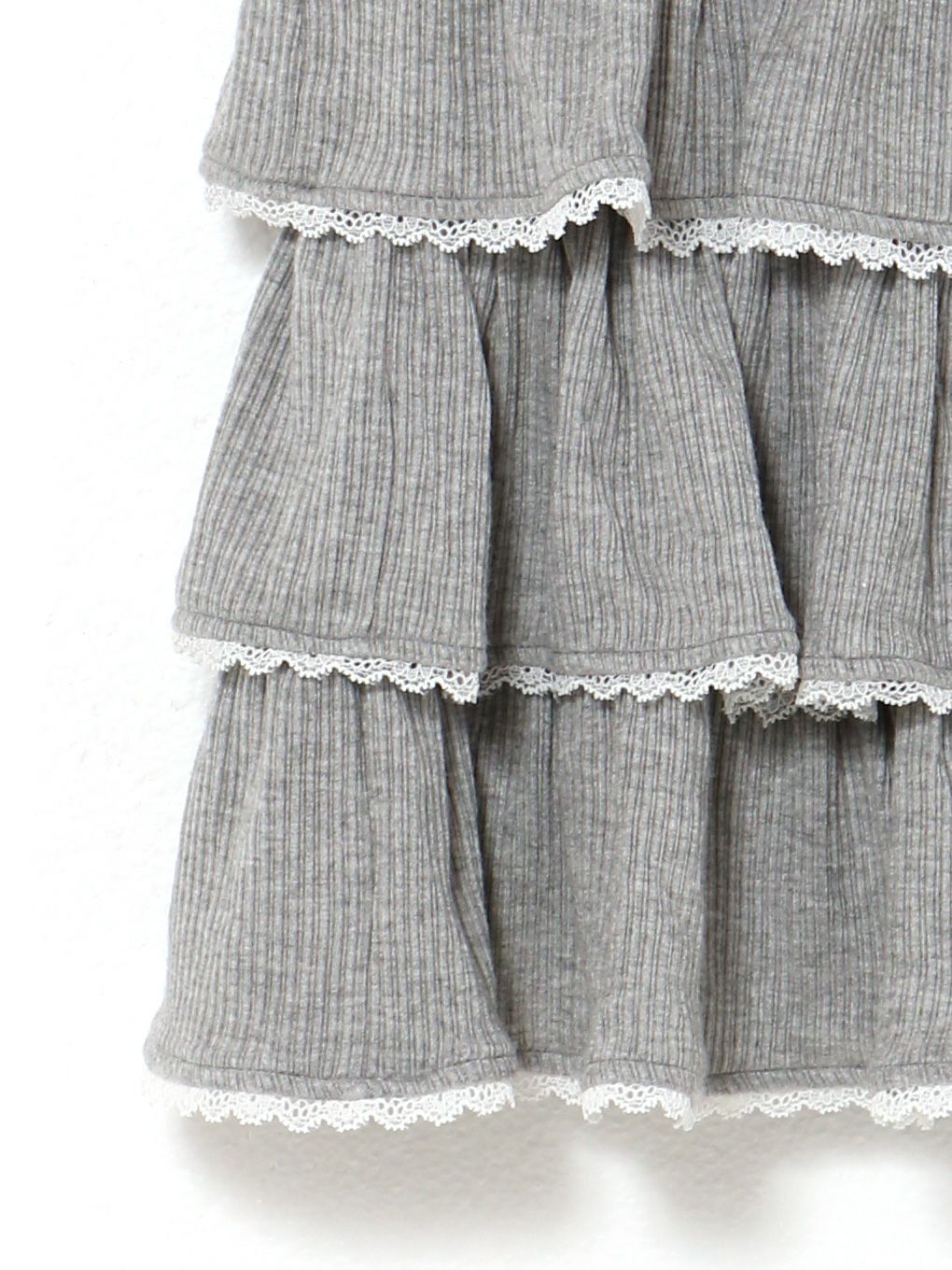 【BUBBLES】リブティアードワンピース