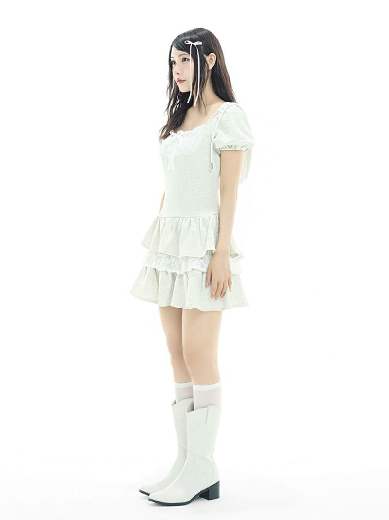 はるまき Aワンピース S BUBBLES】ガーリースウェットワンピース | sparkling mall