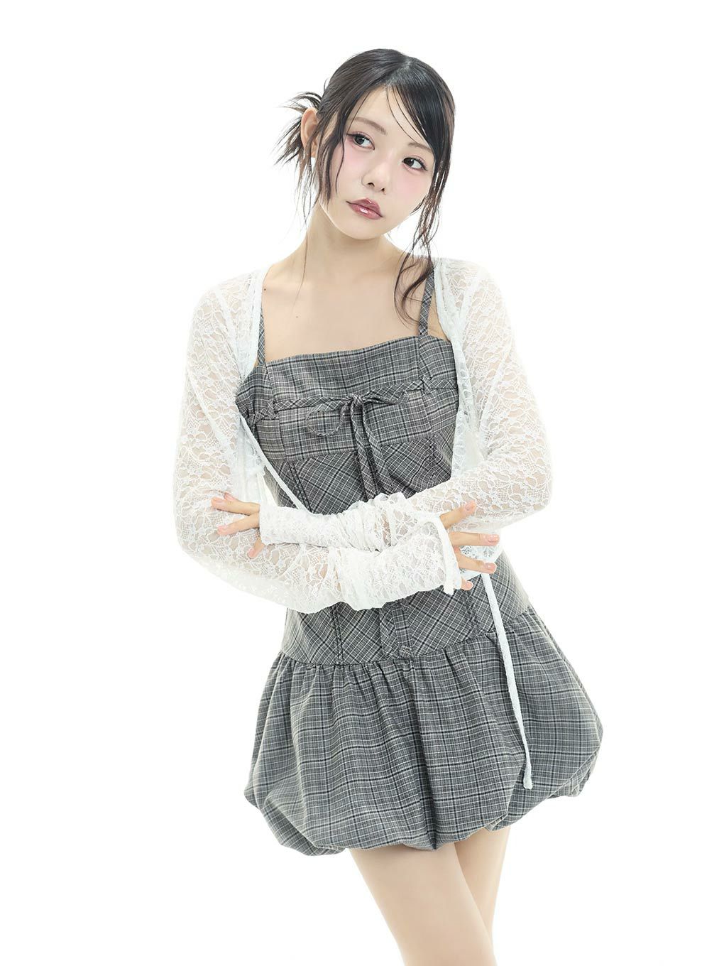 【BUBBLES】リボンバルーンワンピース