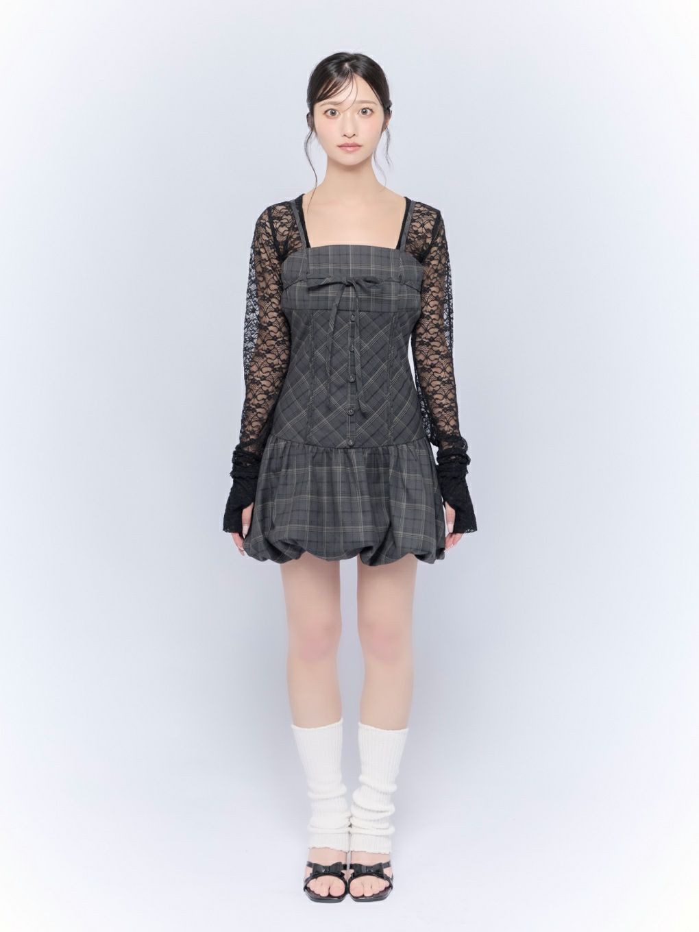 【BUBBLES】リボンバルーンワンピース