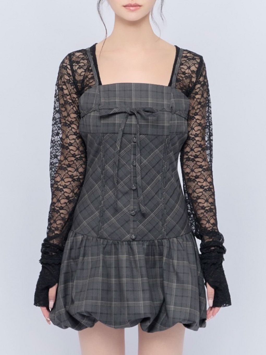 【BUBBLES】リボンバルーンワンピース