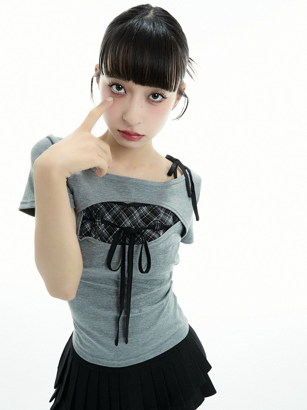 【BUBBLES】レイヤードリボントップス