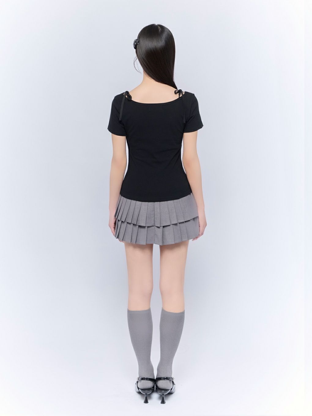 【BUBBLES】レイヤードリボントップス