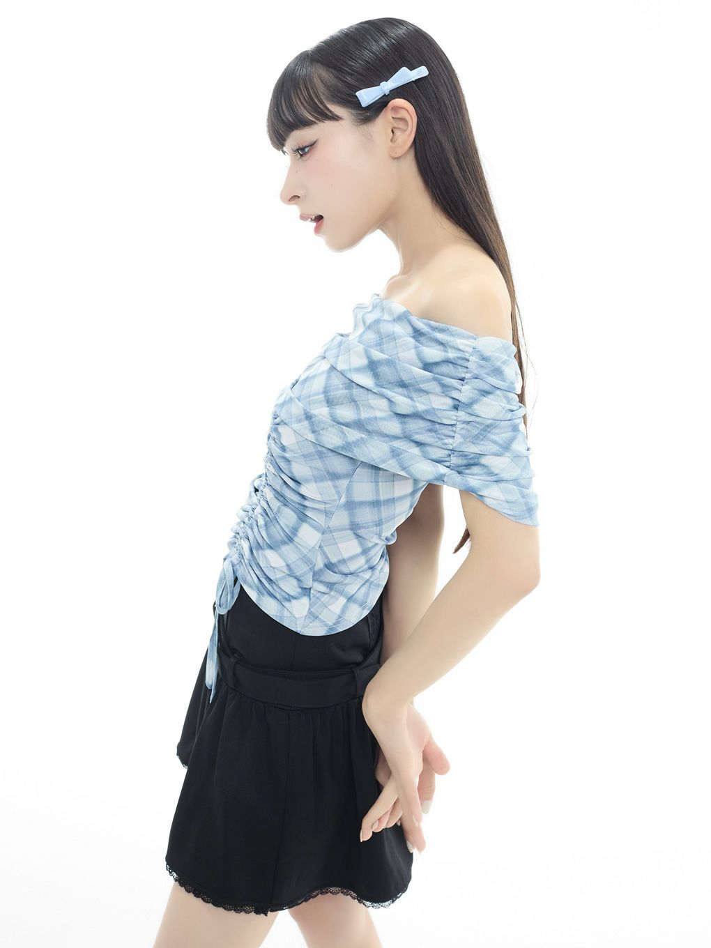 【BUBBLES】シアーオフショルトップス