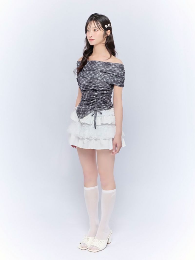 BUBBLES】シアーオフショルトップス | sparkling mall online store