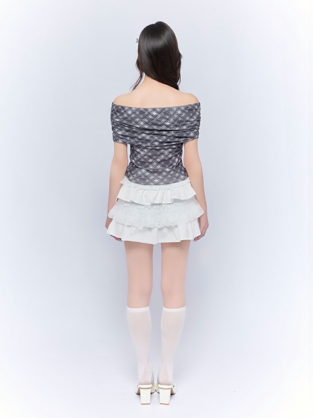 【BUBBLES】シアーオフショルトップス