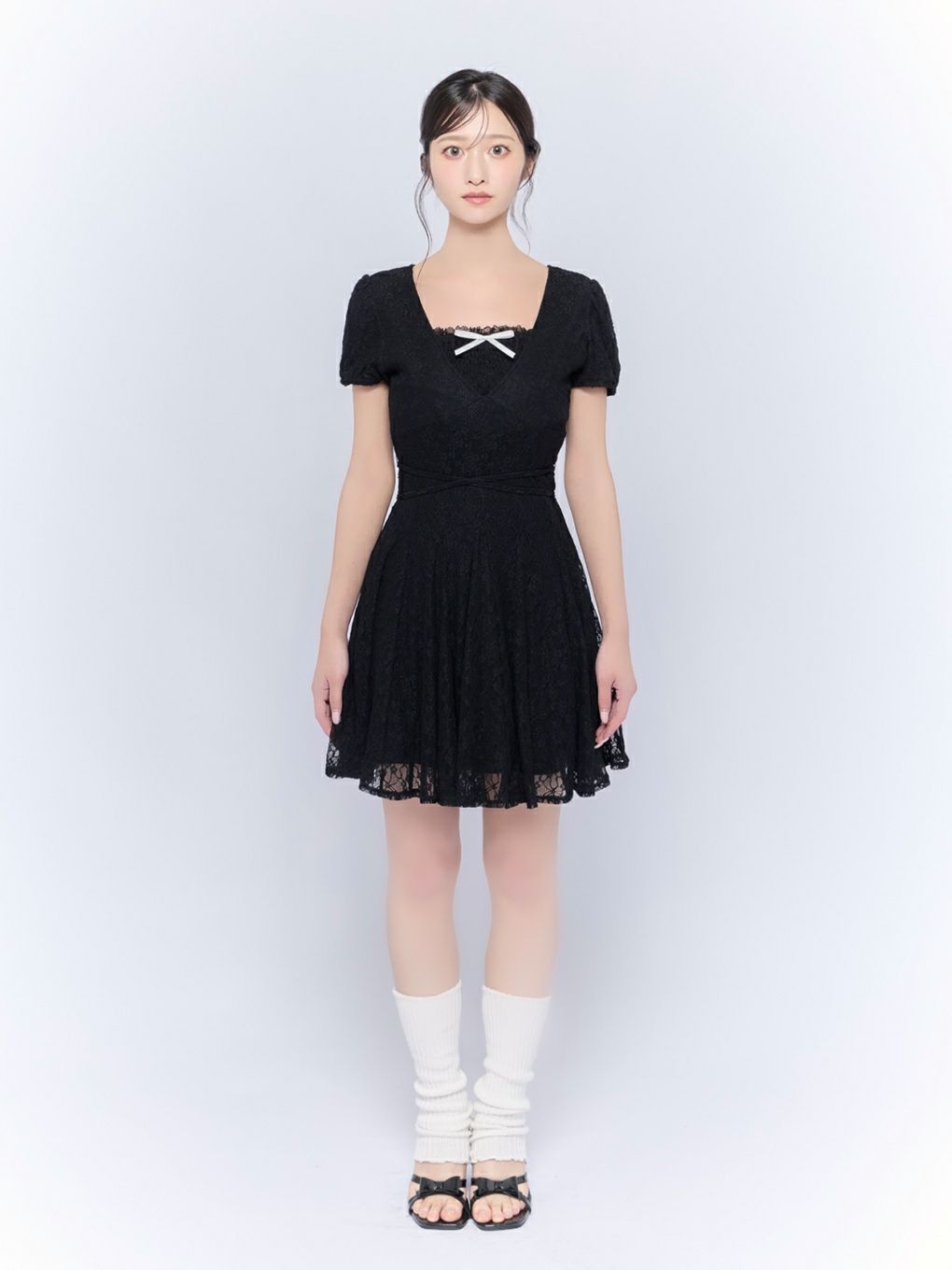 【BUBBLES】レースフレアワンピース