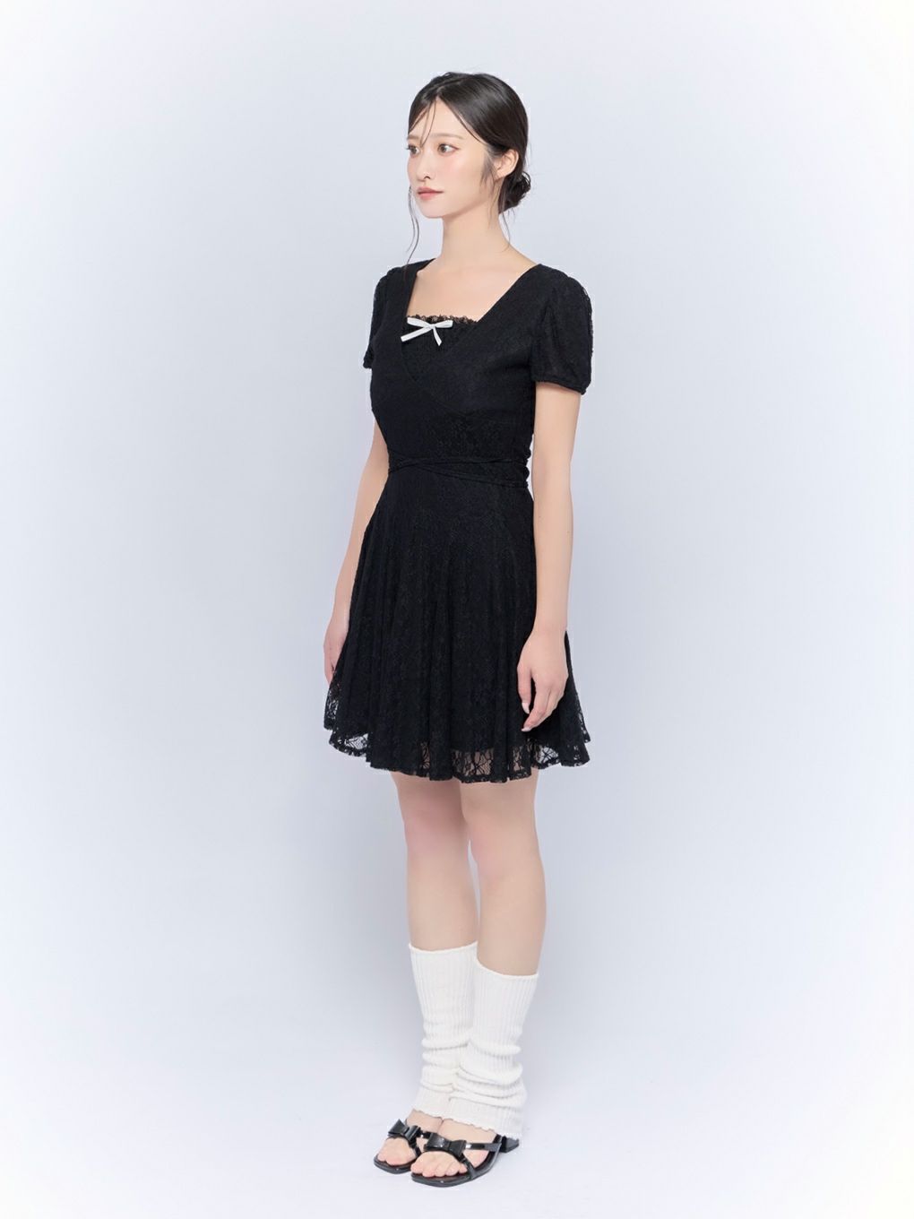 【BUBBLES】レースフレアワンピース