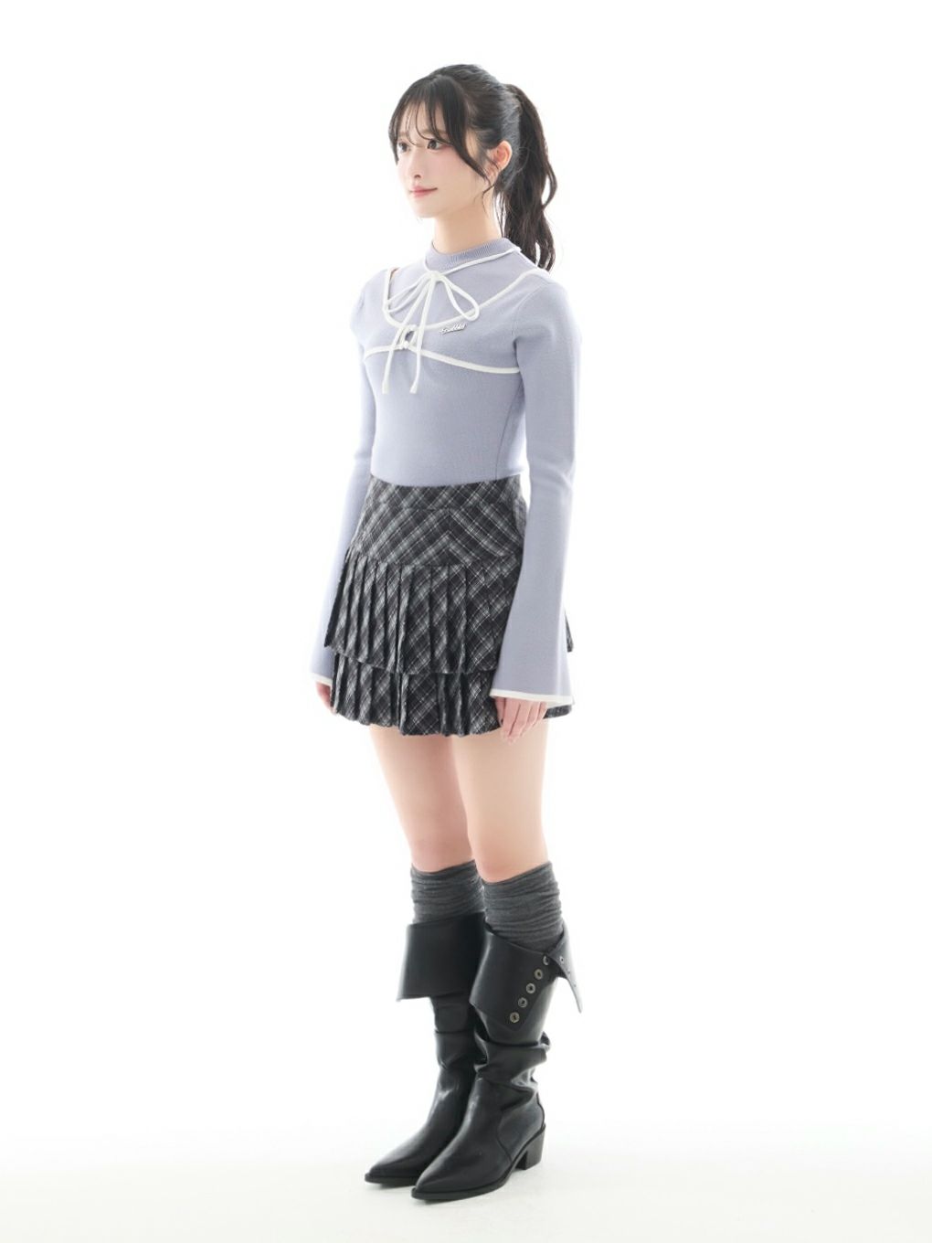 【BUBBLES】プリーツティアードスカパン