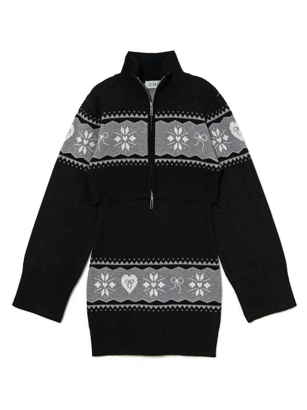 【BUBBLES】ノルディックアンサンブルワンピース