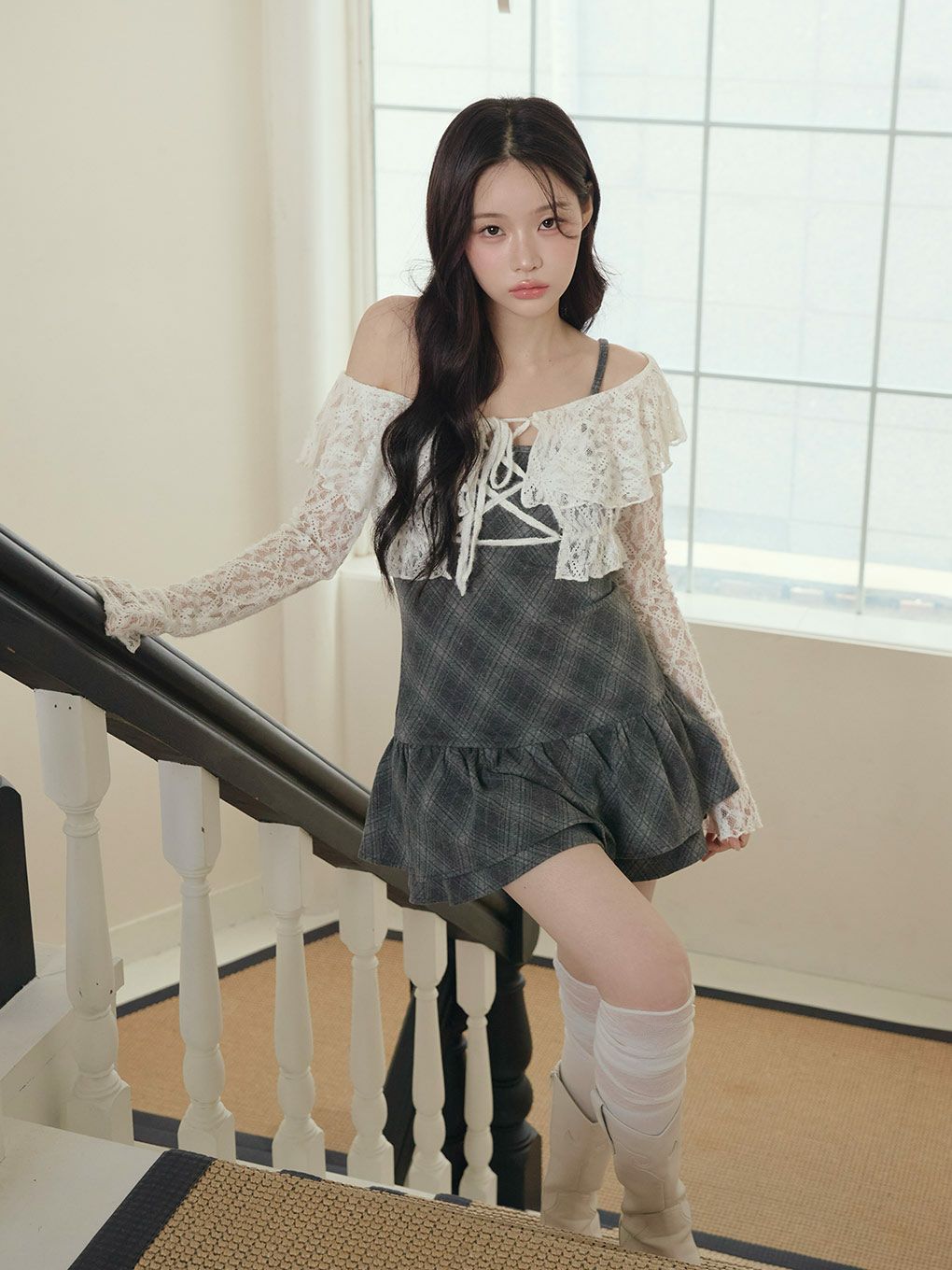 【BUBBLES】レースアンサンブルワンピース