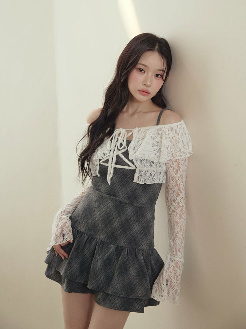 BUBBLES レースリボンワンピース BUBBLES】レースリボンワンピース | sparkling mall online store