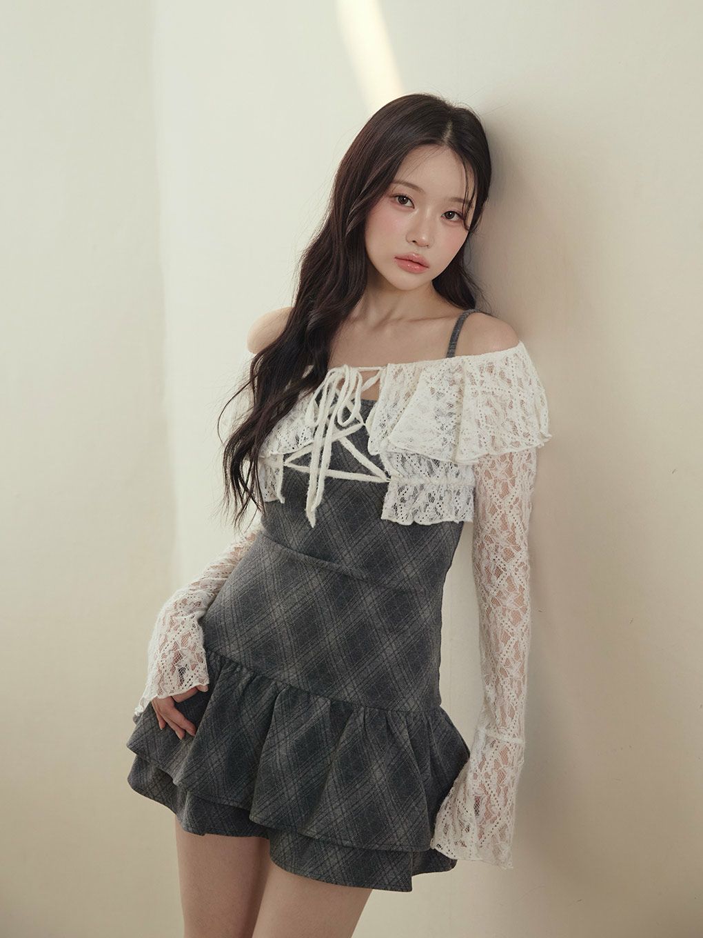 【BUBBLES】レースアンサンブルワンピース