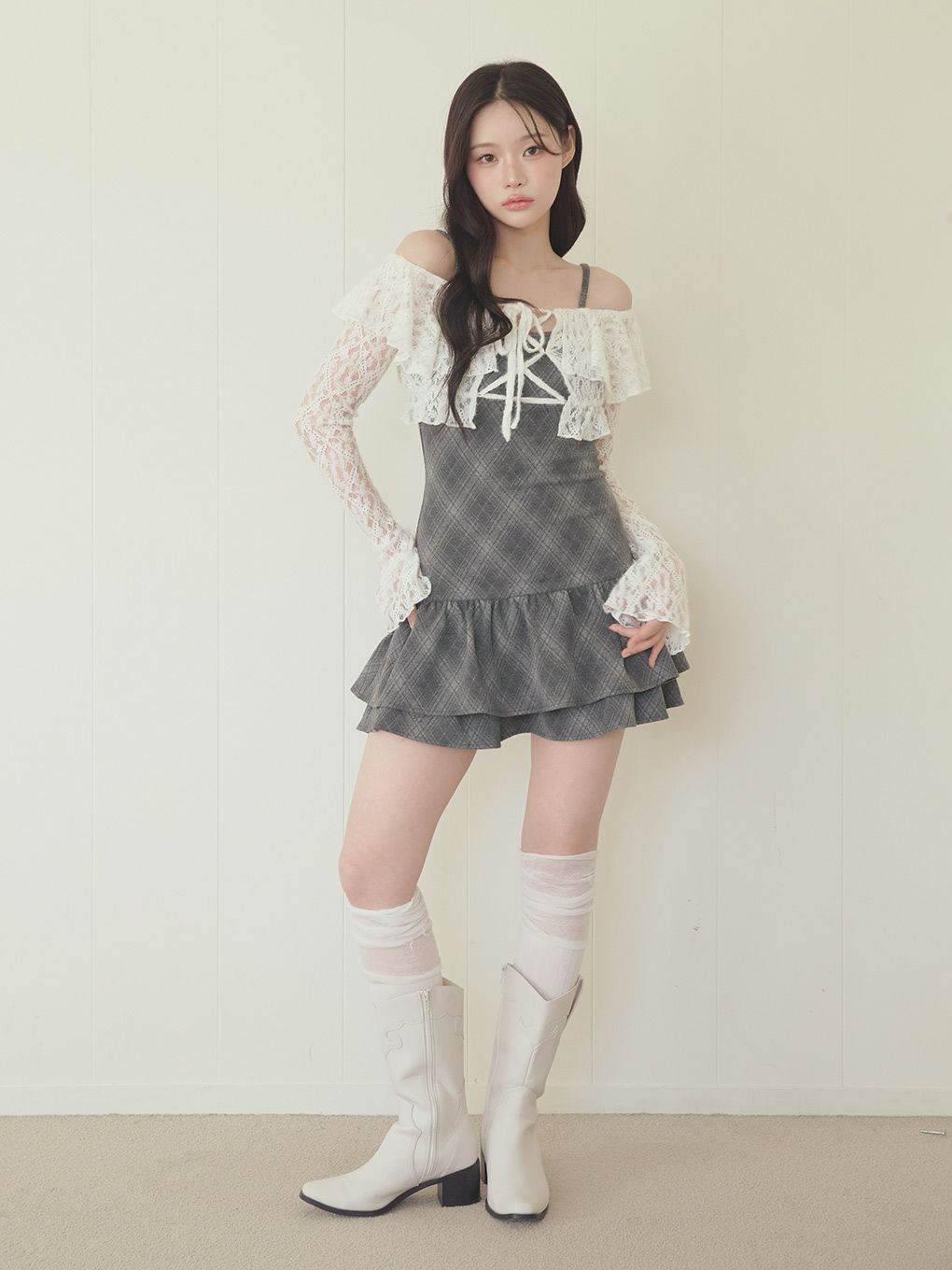 【BUBBLES】レースアンサンブルワンピース