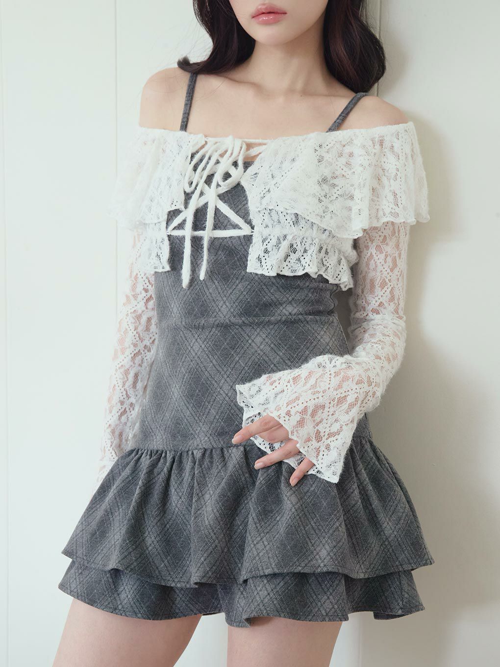 【BUBBLES】レースアンサンブルワンピース