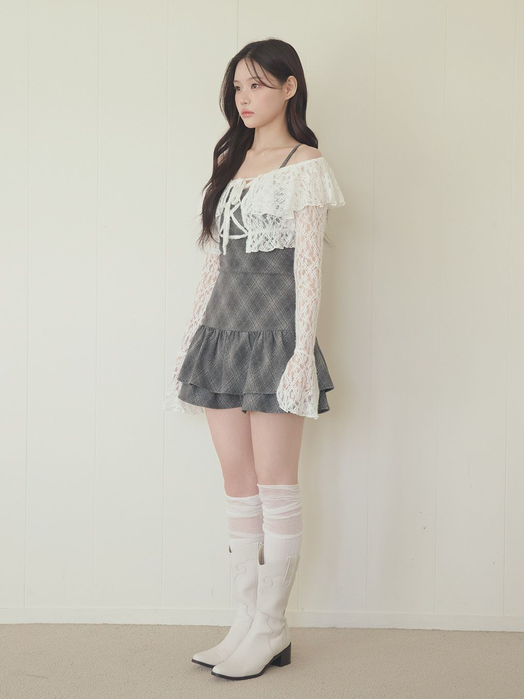 【BUBBLES】レースアンサンブルワンピース