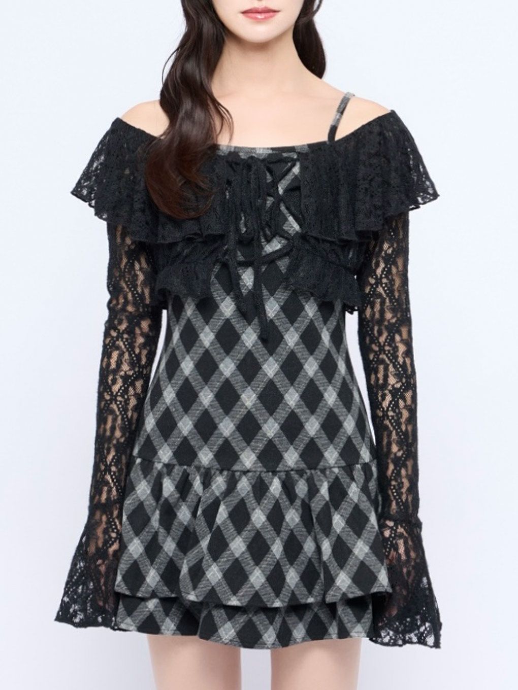 【BUBBLES】レースアンサンブルワンピース