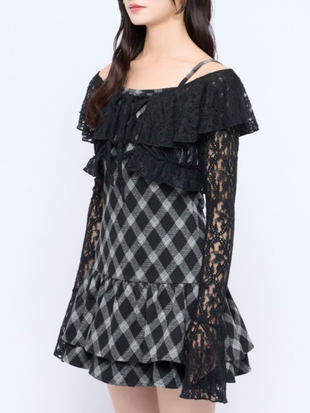 【BUBBLES】レースアンサンブルワンピース