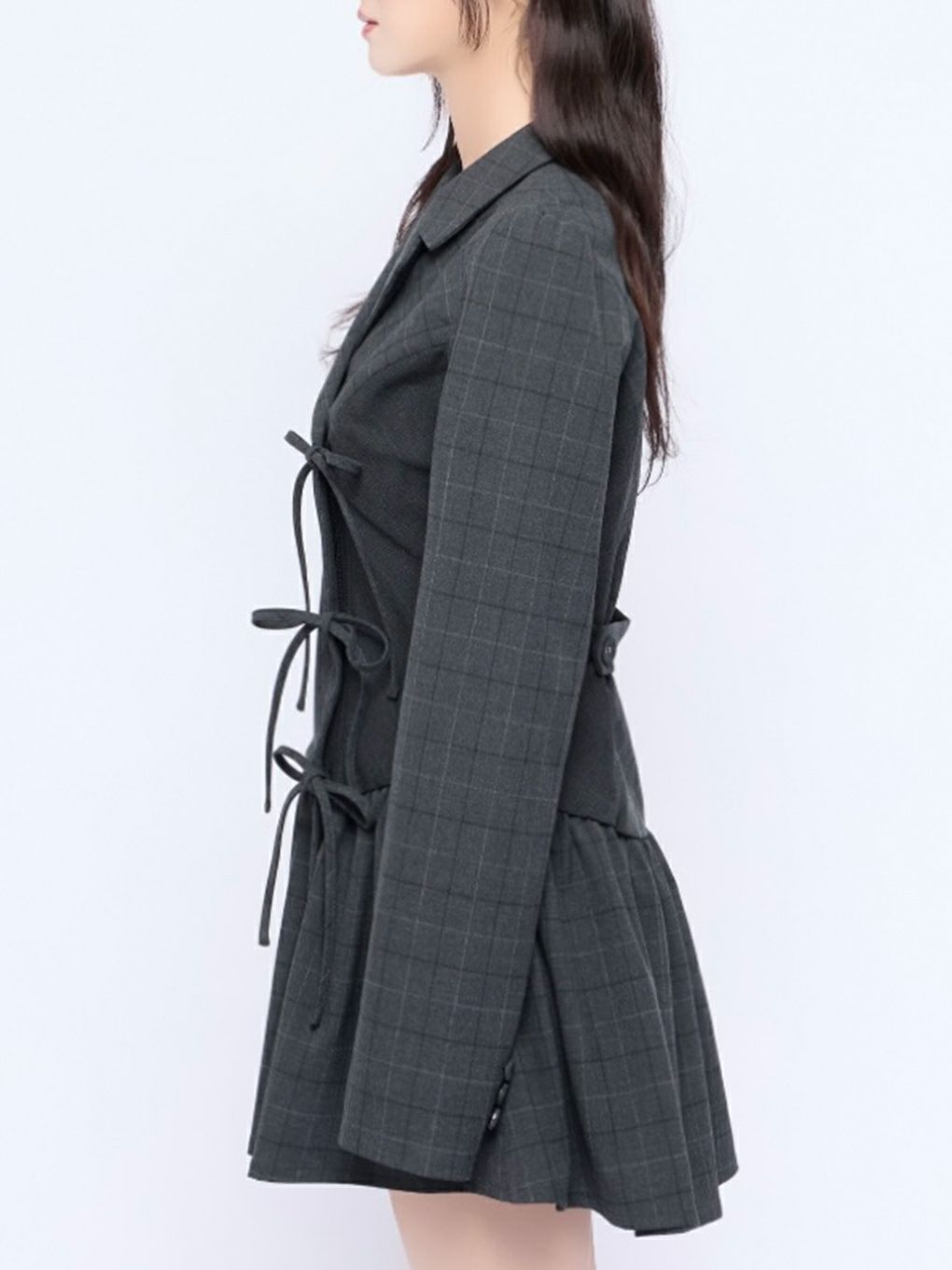 【BUBBLES】ミックスチェックジャケットワンピース