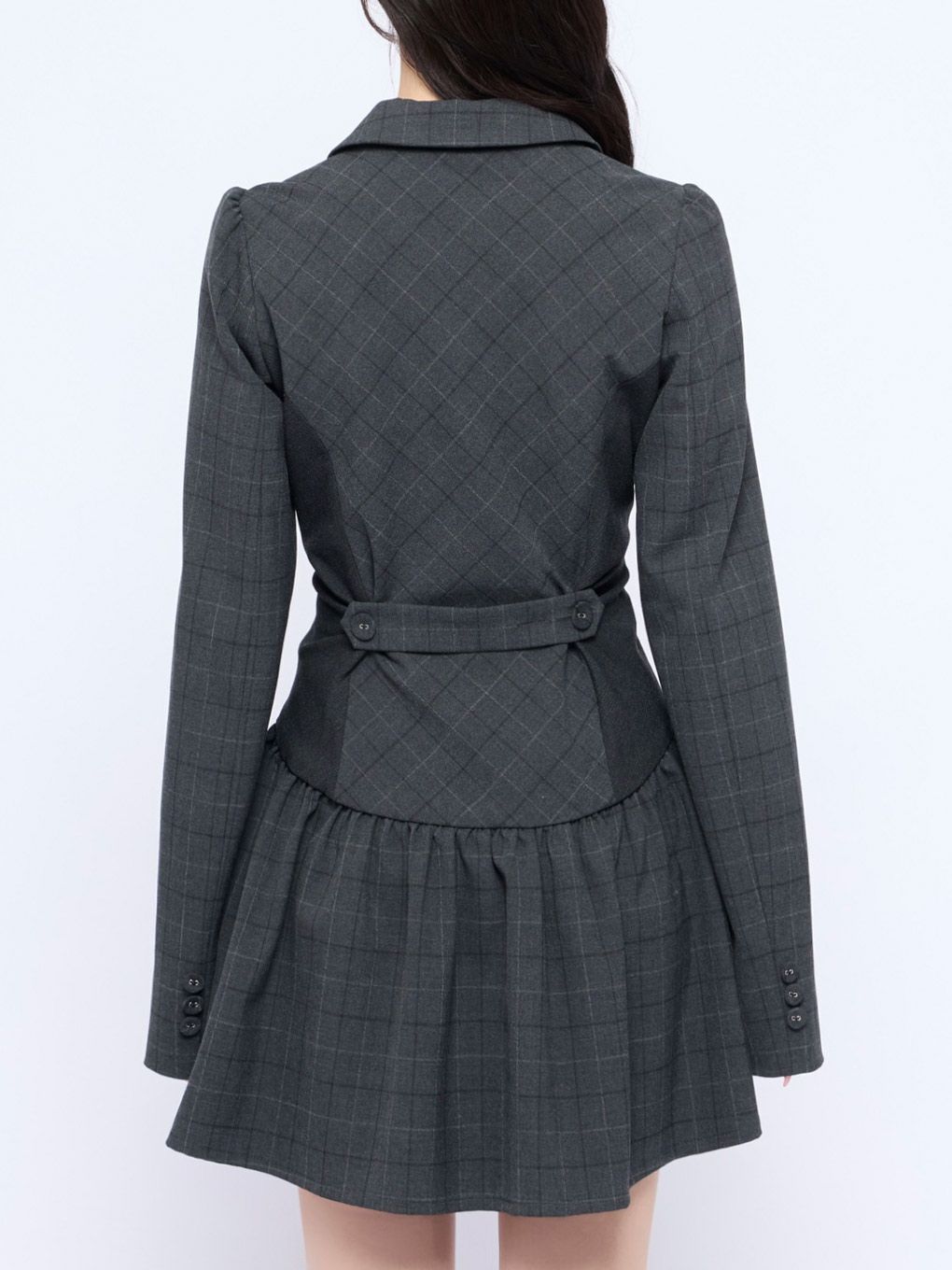 【BUBBLES】ミックスチェックジャケットワンピース