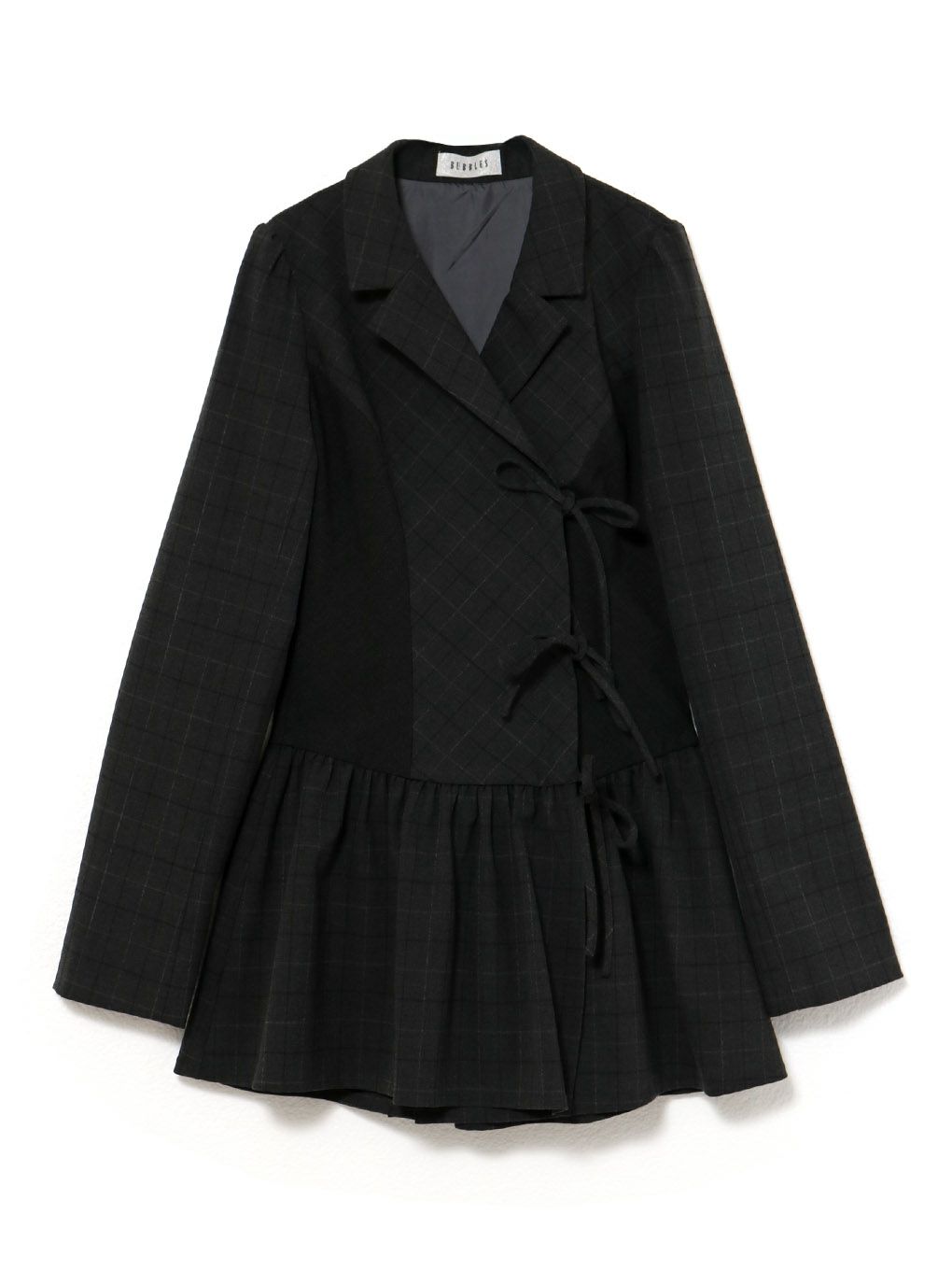 【BUBBLES】ミックスチェックジャケットワンピース