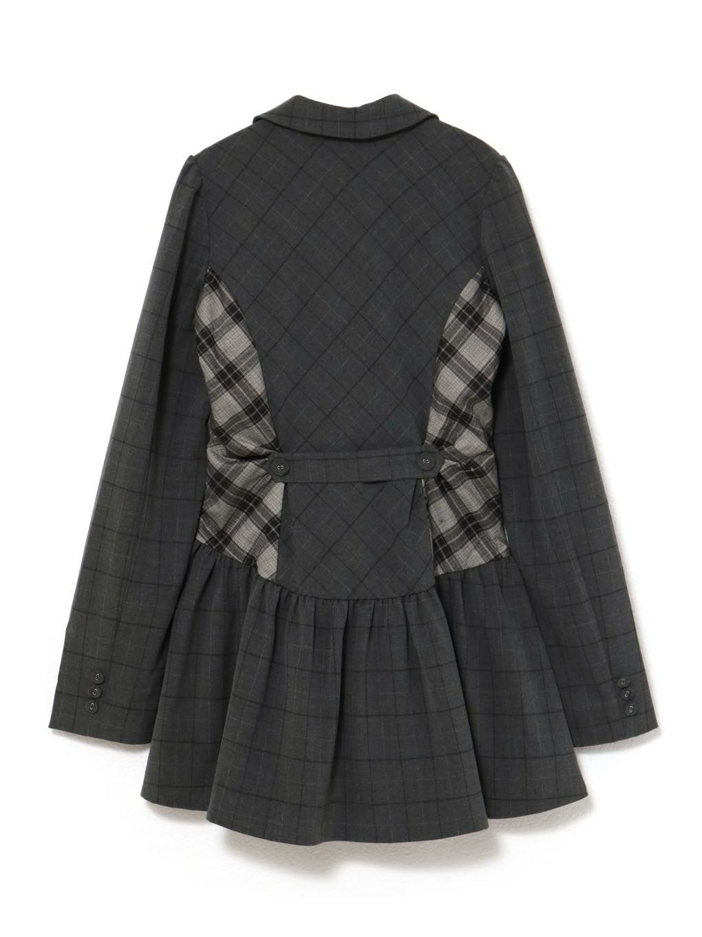 【BUBBLES】ミックスチェックジャケットワンピース