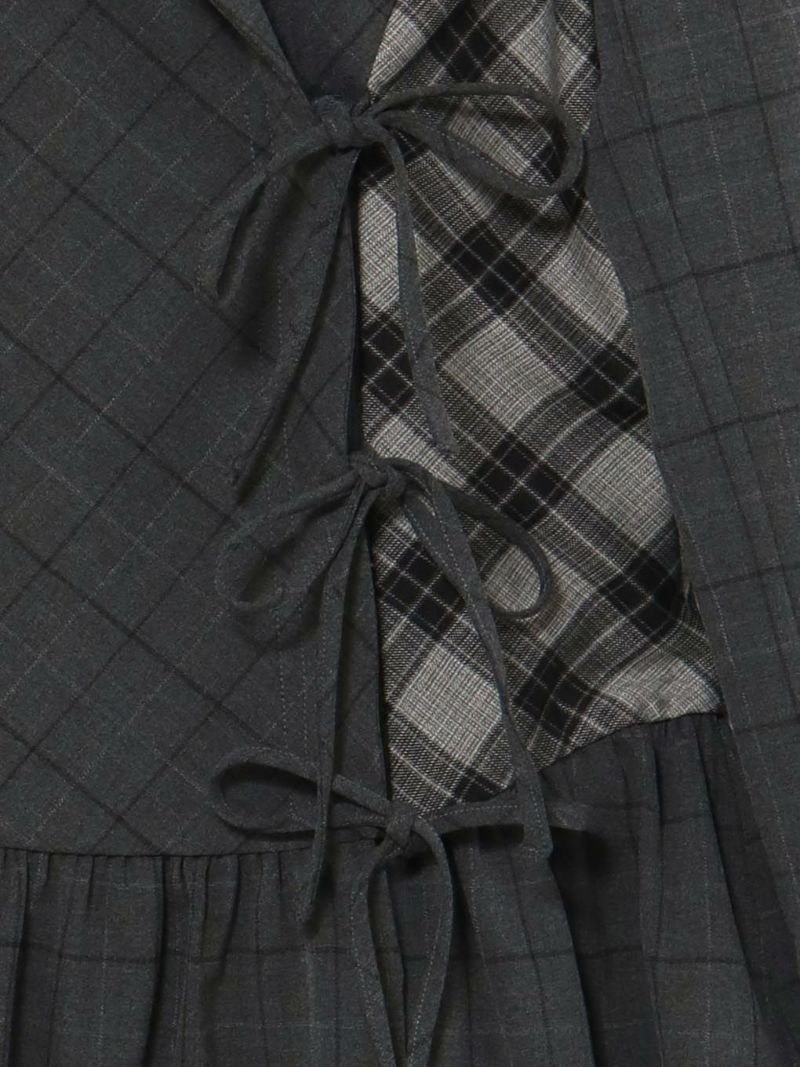 BUBBLES】ミックスチェックジャケットワンピース | sparkling mall