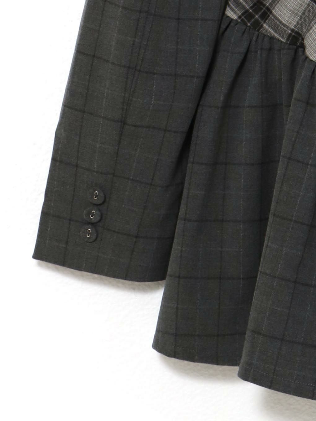 【BUBBLES】ミックスチェックジャケットワンピース