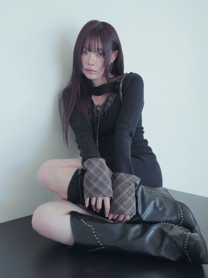bubbles リボンデニムワンピース M BS71768 bubbles リボンデニムワンピース M BS71768