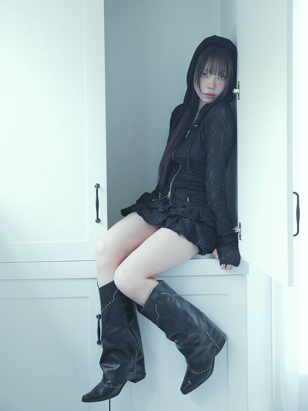 【BUBBLES】レースフーディートップス