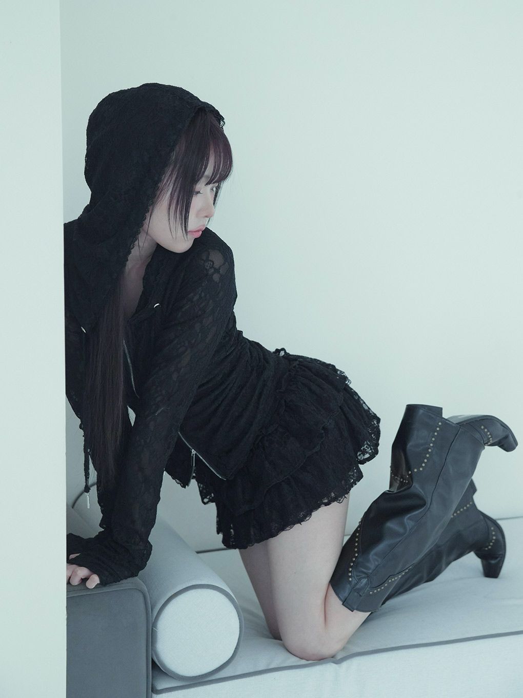 【BUBBLES】レースフーディートップス