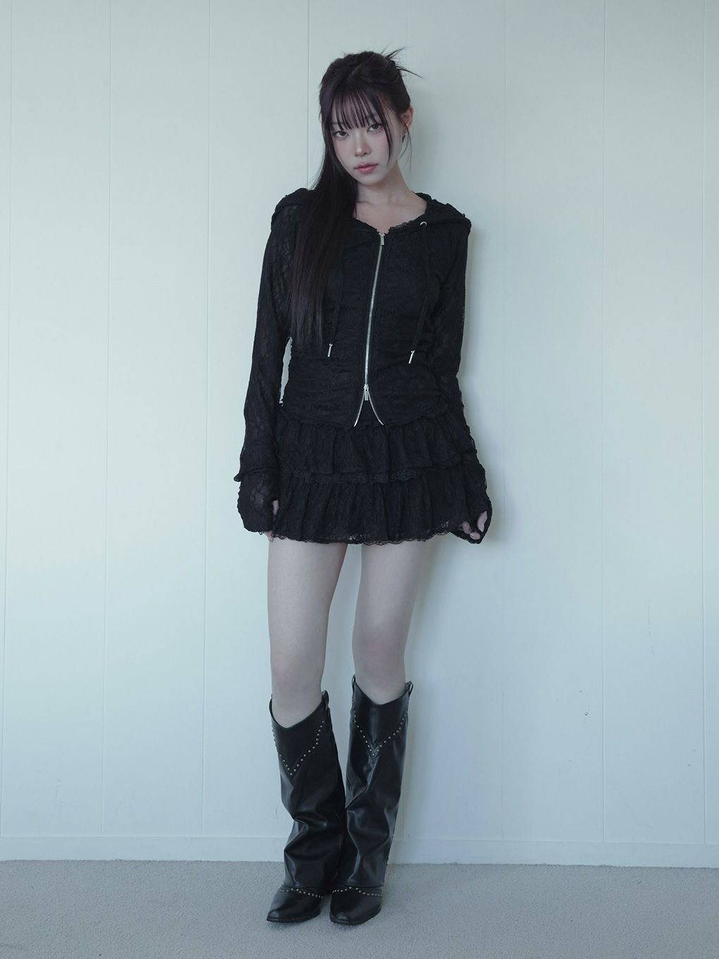 【BUBBLES】レースフーディートップス