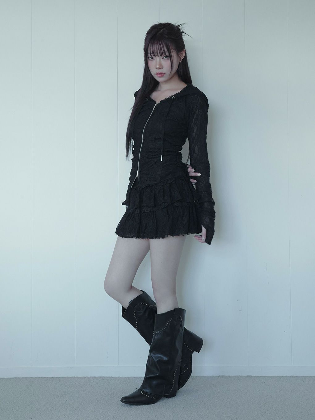 【BUBBLES】レースフーディートップス