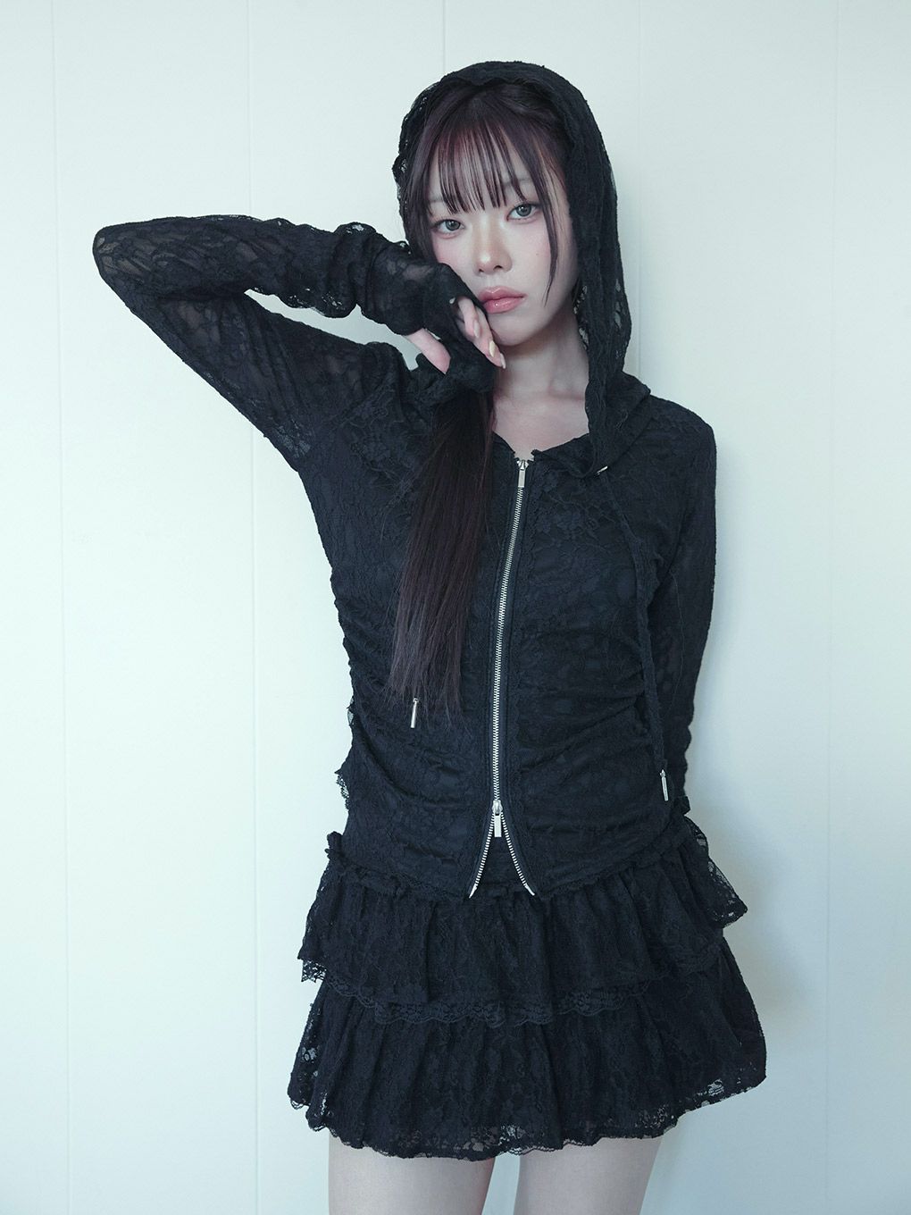 【BUBBLES】レースフーディートップス