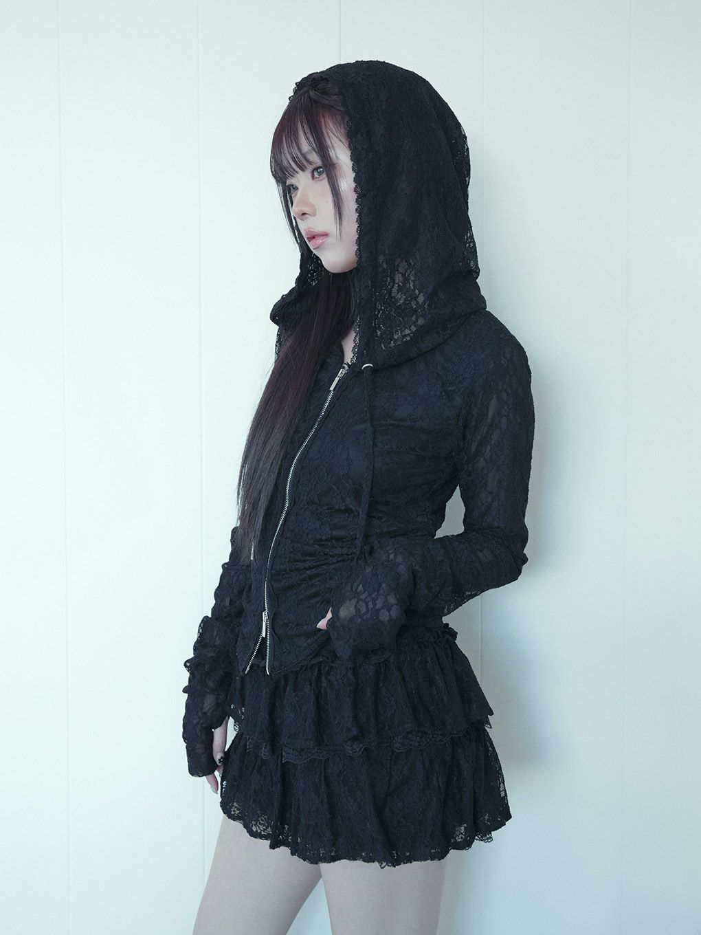 【BUBBLES】レースフーディートップス