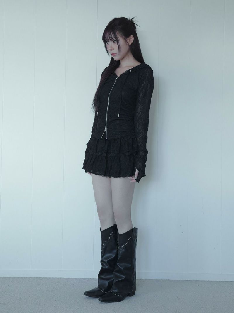 bubbles レースフーディートップス グレー bubbles レースフーディートップス グレー BUBBLES】レース