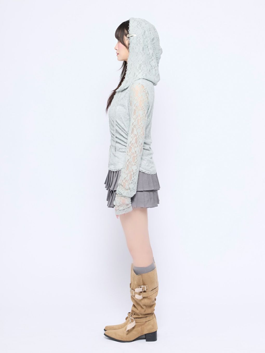 【BUBBLES】レースフーディートップス